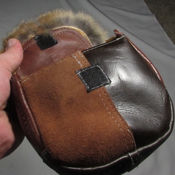 Leather Patch work Purse w/ Rabbit Fur - Picture 6 of 8